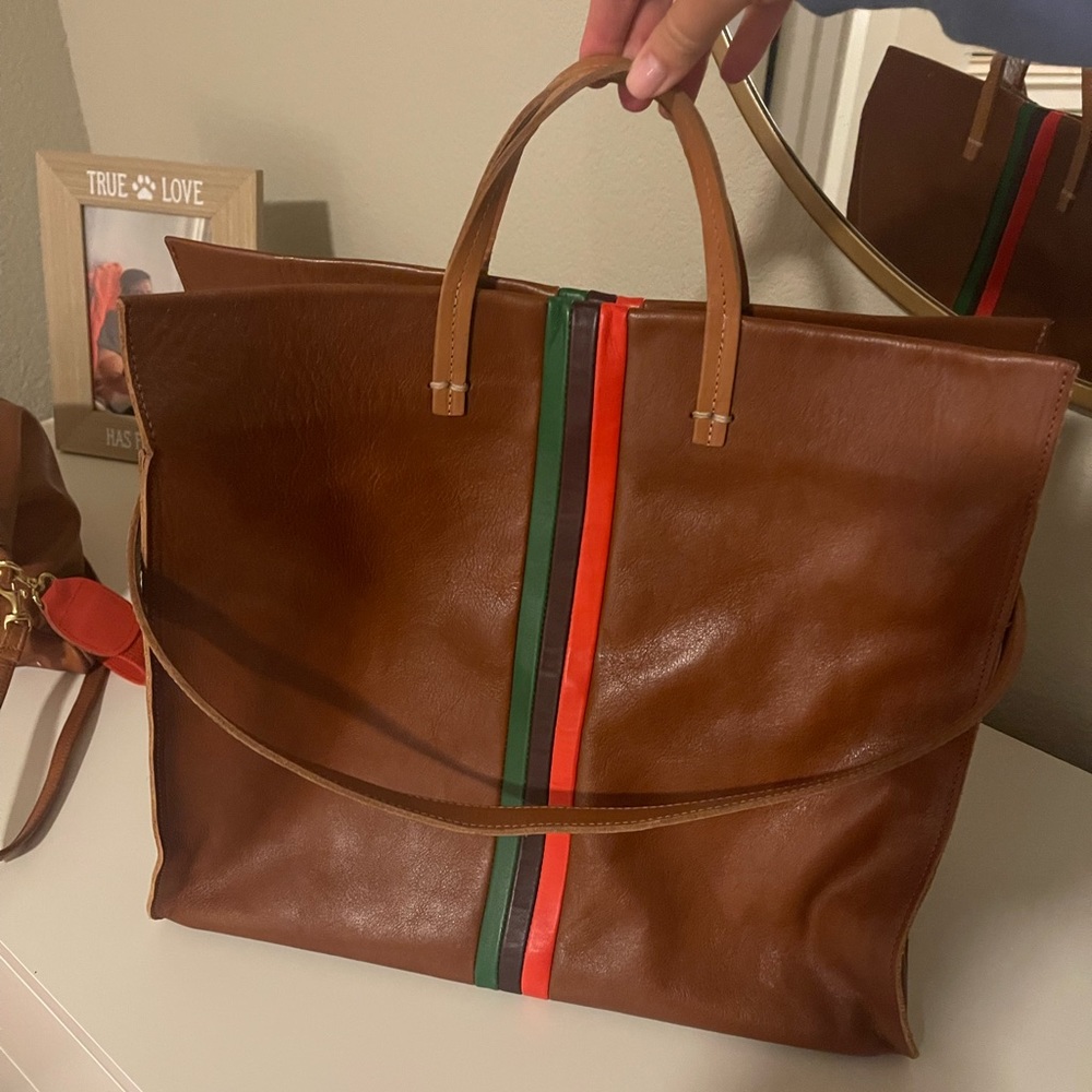 Clare V brown tote bag